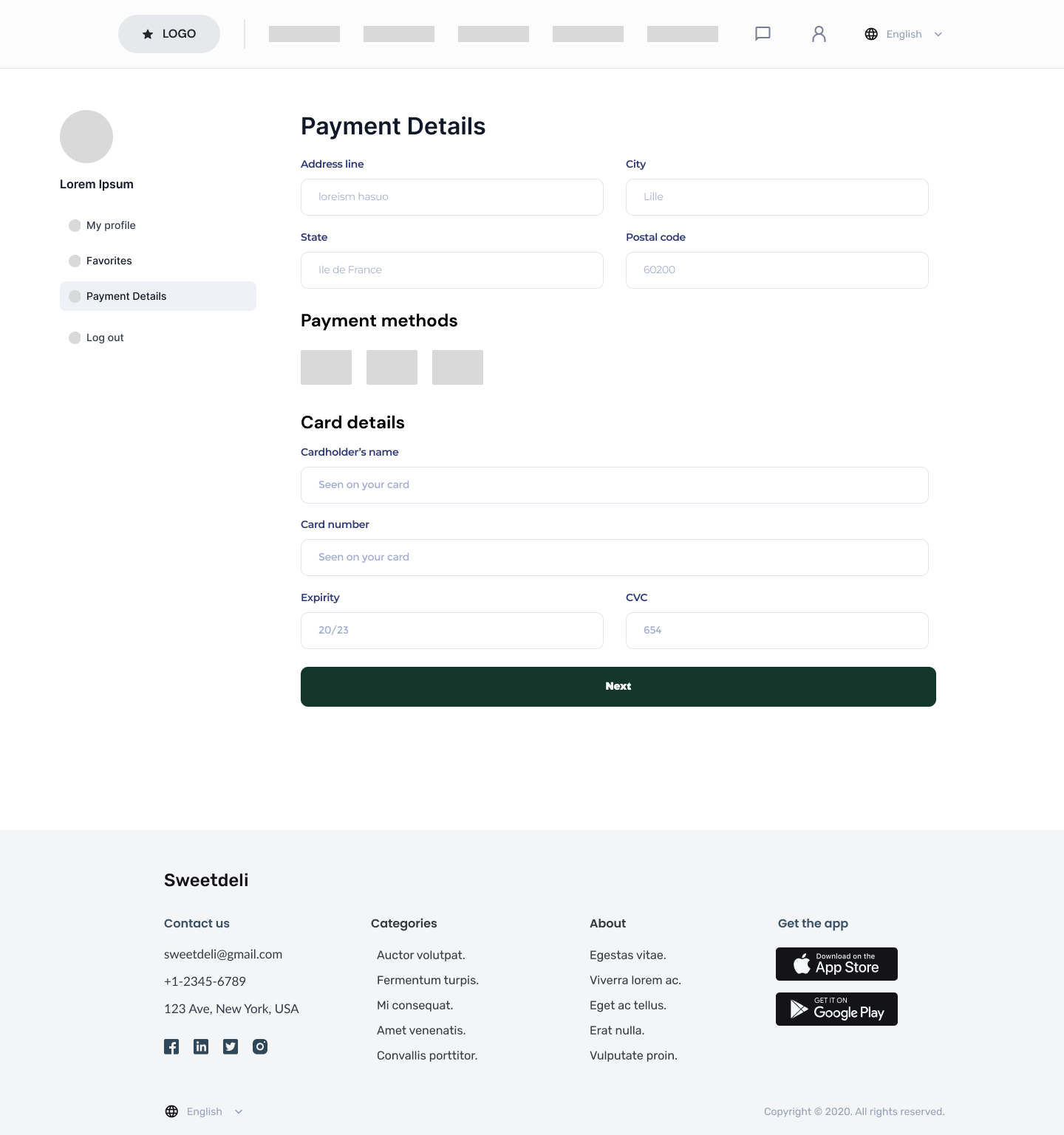 Profile_payment details